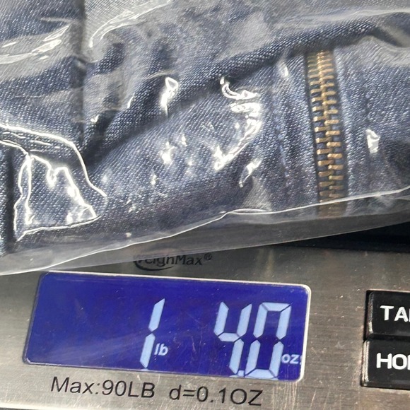 Blair Denim‎ Jean Jacket XL Embroidered Floral Pockets Zip Up Blue - Picture 11 of 12